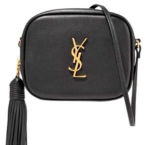 YSL Monogram blogger crossbody bag blk leather